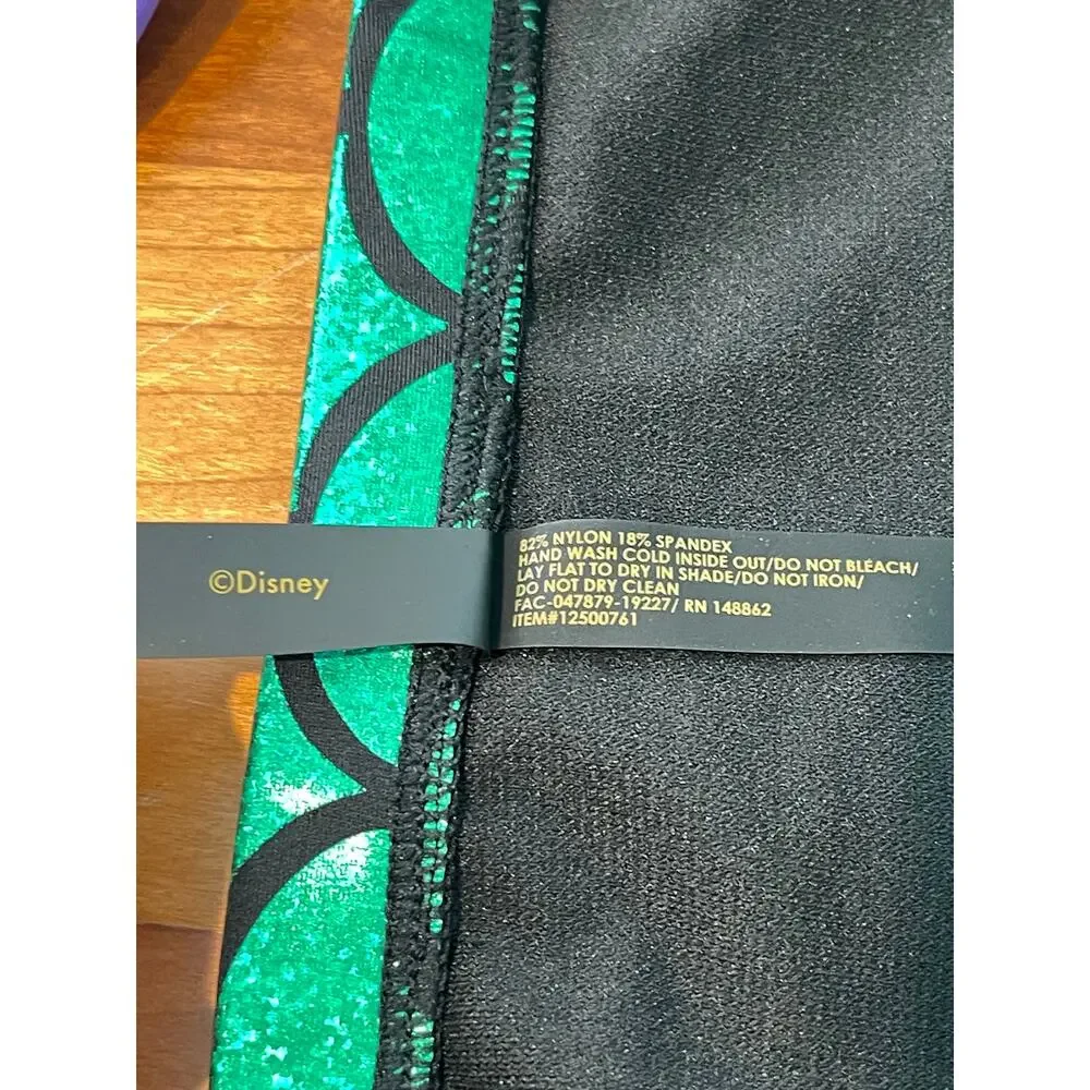 Disney Princess Ariel Bikini Set Purple Shell Top Green Scale High Waisted Sz 1x - Picture 7 of 14